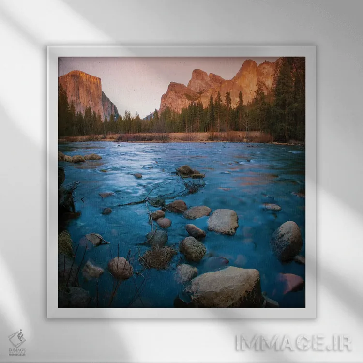 تابلو دکوراتیو Yosemite National Park, California, USA,دره یوسمیتی دیده شده ا… اثر آنا میلر - نمای قابدار سفید