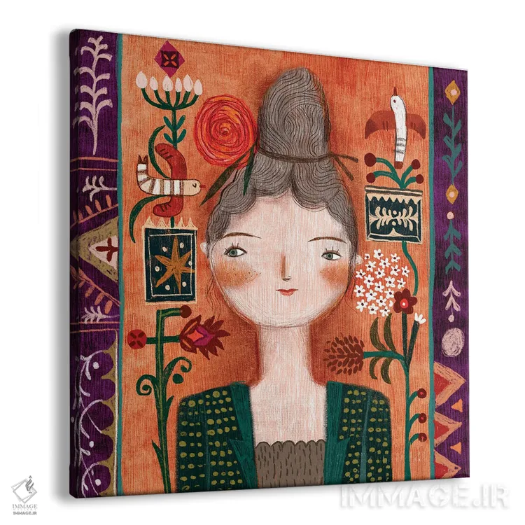 تابلو دکوراتیو پرتره خانم مارتا اثر نسیم نوروزی - نمای پرسپکتیو محصول