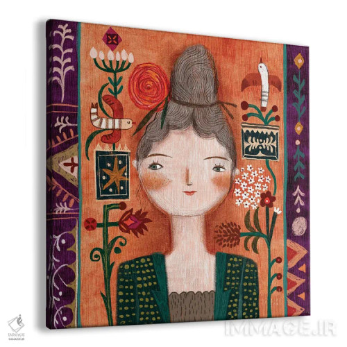 تابلو دکوراتیو پرتره خانم مارتا اثر نسیم نوروزی - نمای پرسپکتیو محصول