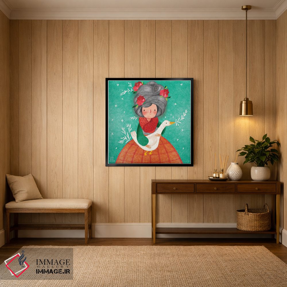 تابلو دکوراتیو آغوش پرگونه اثر نسیم نوروزی - D4B