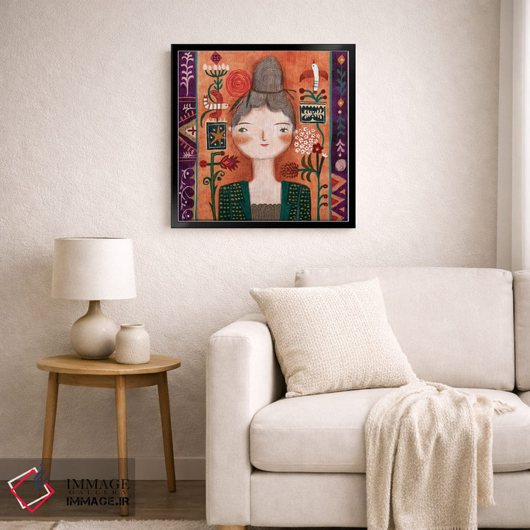 تابلو دکوراتیو پرتره خانم مارتا اثر نسیم نوروزی - D6B