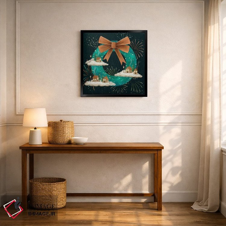 تابلو دکوراتیو حلقه کریسمس اثر نوئل. تی - D6B