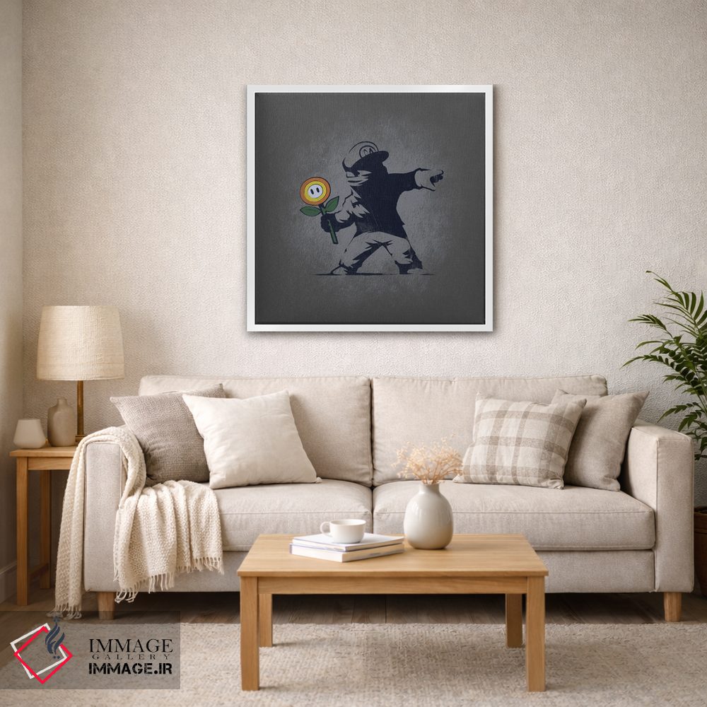 تابلو دکوراتیو گل بنکسی اثر نائولیتو - D3W