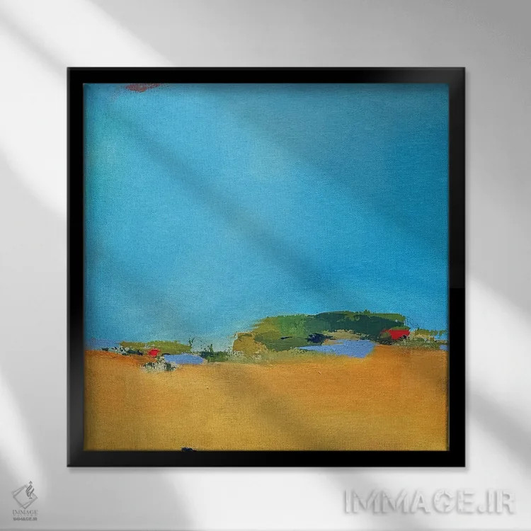 تابلو انتزاعی هیچ ابری در آسمان نیست اثر نیلام پدته - نمای قابدار مشکی