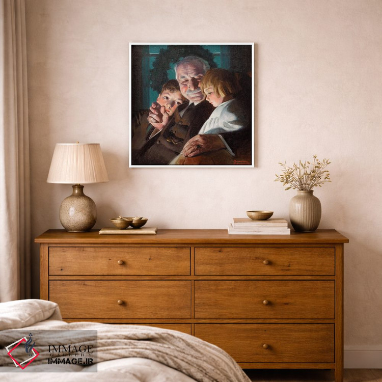 تابلو کلاسیک داستان کریسمس اثر نورمن راکول - D1W