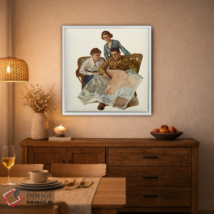 تابلو کلاسیک بردن مادر به اوج اثر نورمن راکول - D3W