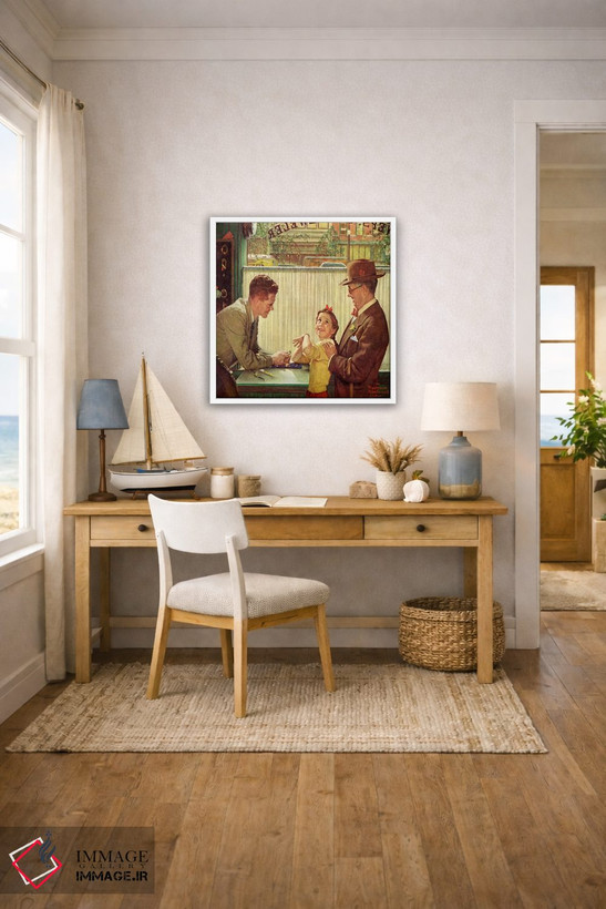 تابلو کلاسیک فروشگاه جواهرات اثر نورمن راکول - D3W