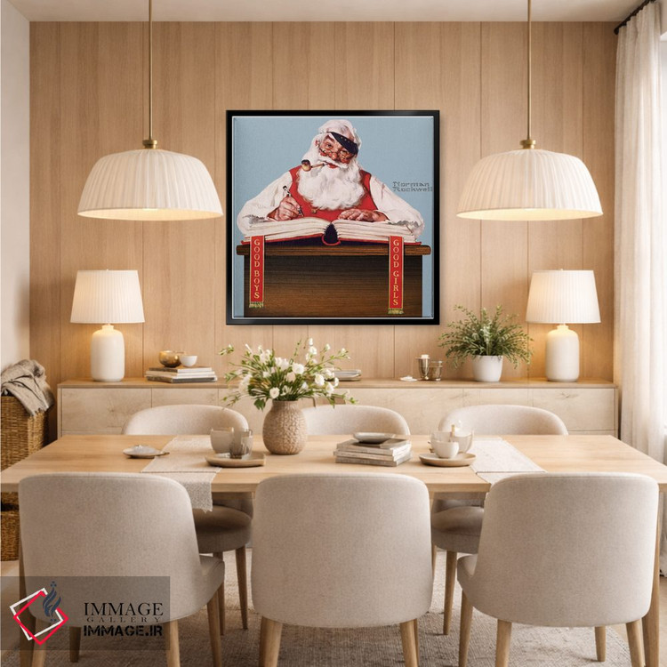 تابلو کلاسیک دیگر مشکل کریسمس نداریم اثر نورمن راکول - D5B