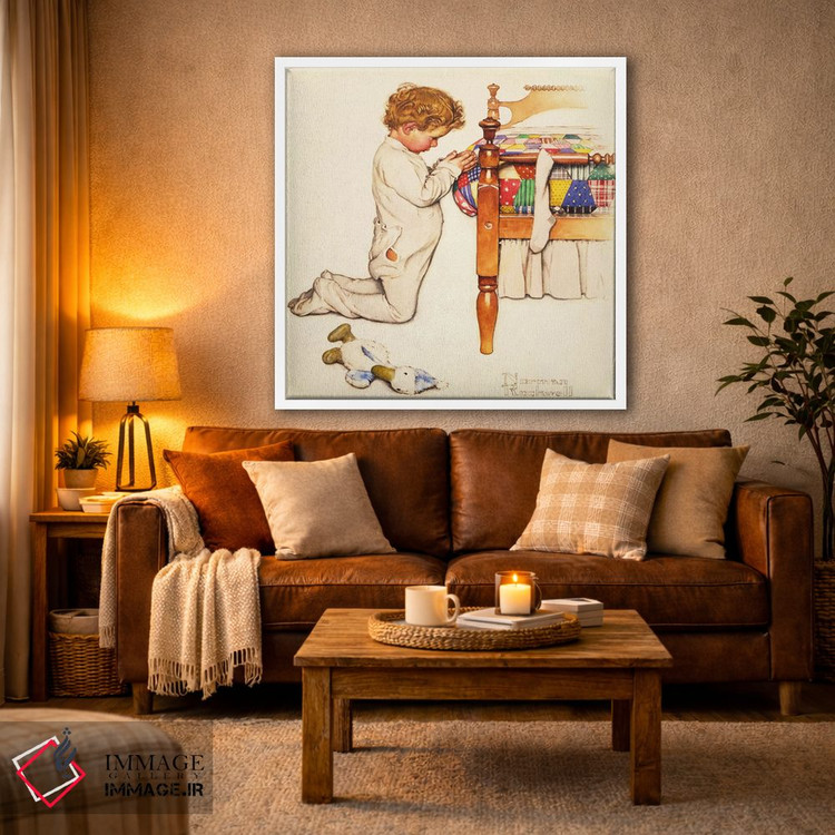 تابلو کلاسیک دعای کریسمس اثر نورمن راکول - D1W