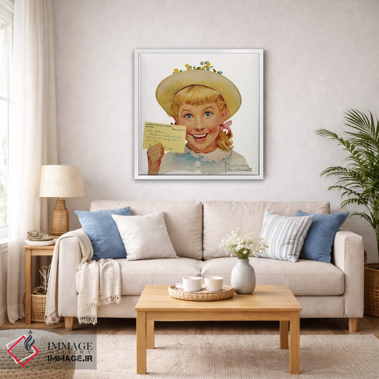 تابلو کلاسیک پرتره باربارا سالیوان اثر نورمن راکول - D5W