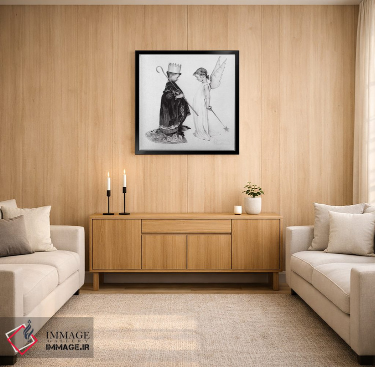تابلو کلاسیک تمرین لباس رسمی اثر نورمن راکول - D1B
