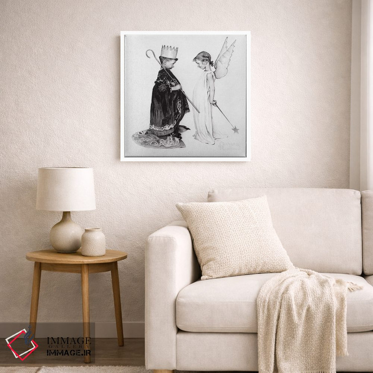 تابلو کلاسیک تمرین لباس رسمی اثر نورمن راکول - D4W