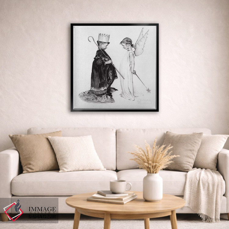 تابلو کلاسیک تمرین لباس رسمی اثر نورمن راکول - D3B