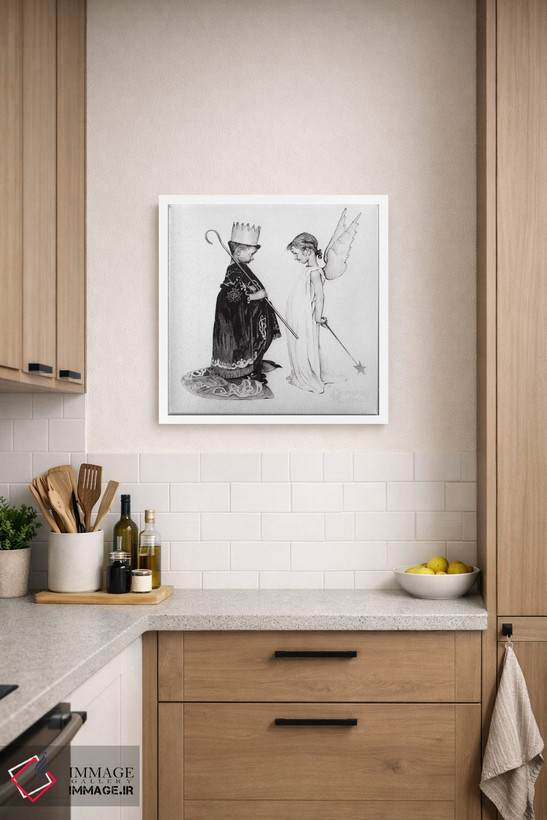 تابلو کلاسیک تمرین لباس رسمی اثر نورمن راکول - D5W
