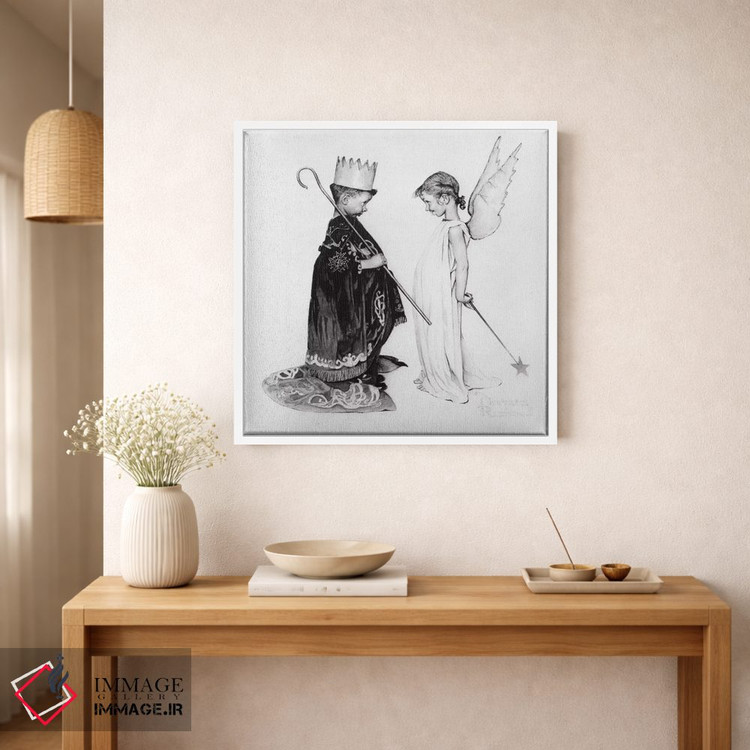 تابلو کلاسیک تمرین لباس رسمی اثر نورمن راکول - D6W