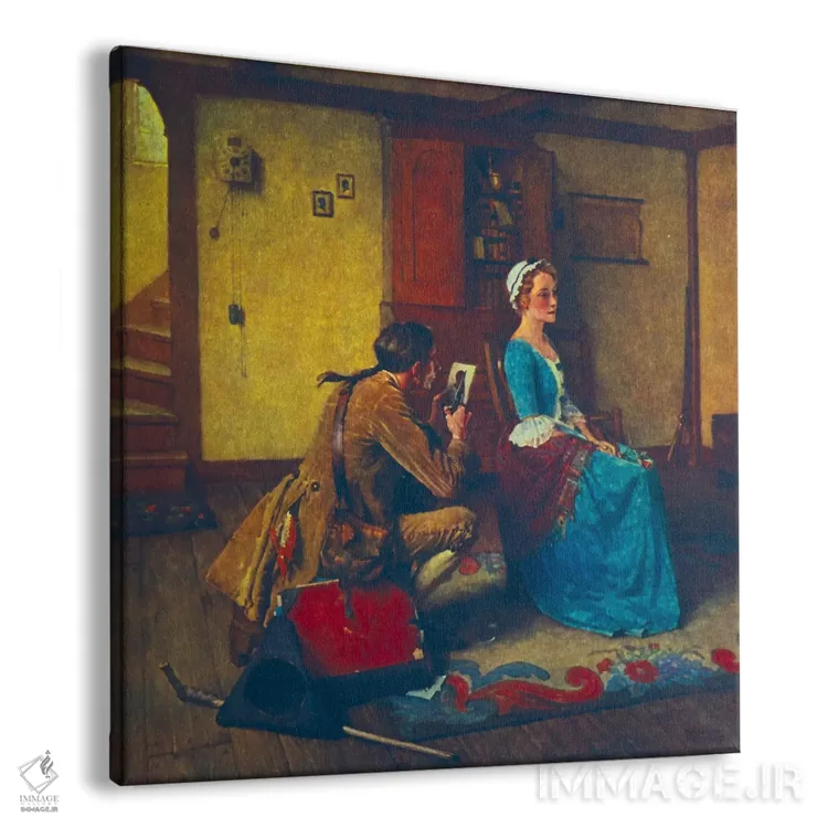 تابلو کلاسیک سیلوئت اثر نورمن راکول - نمای پرسپکتیو محصول