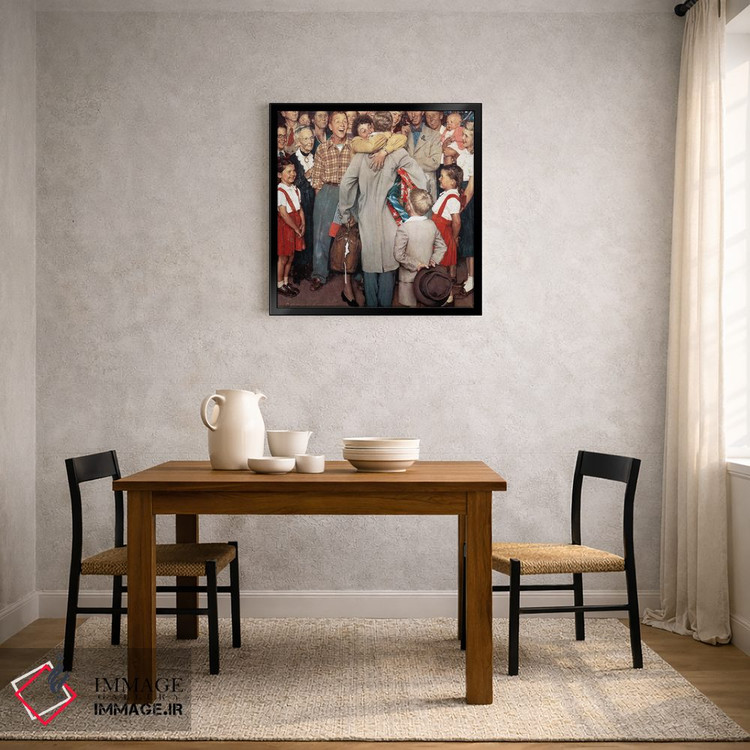 تابلو کلاسیک بازگشت به خانه برای کریسمس اثر نورمن راکول - D2B