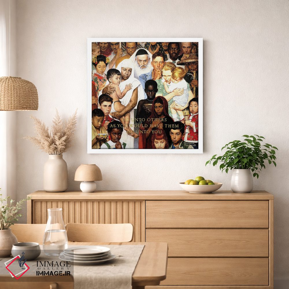تابلو کلاسیک قاعده طلایی اثر نورمن راکول - D1W