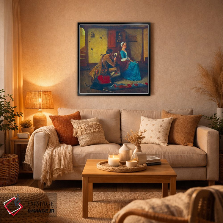 تابلو کلاسیک سیلوئت اثر نورمن راکول - D6B