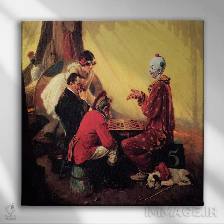 تابلو کلاسیک چکرز اثر نورمن راکول - نمای روبهرو روی دیوار