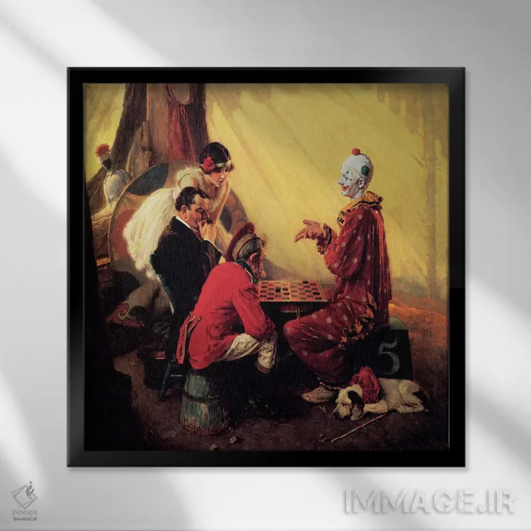 تابلو کلاسیک چکرز اثر نورمن راکول - نمای قابدار مشکی