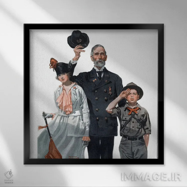 تابلو کلاسیک درود بر رنگ ها اثر نورمن راکول - نمای قابدار مشکی