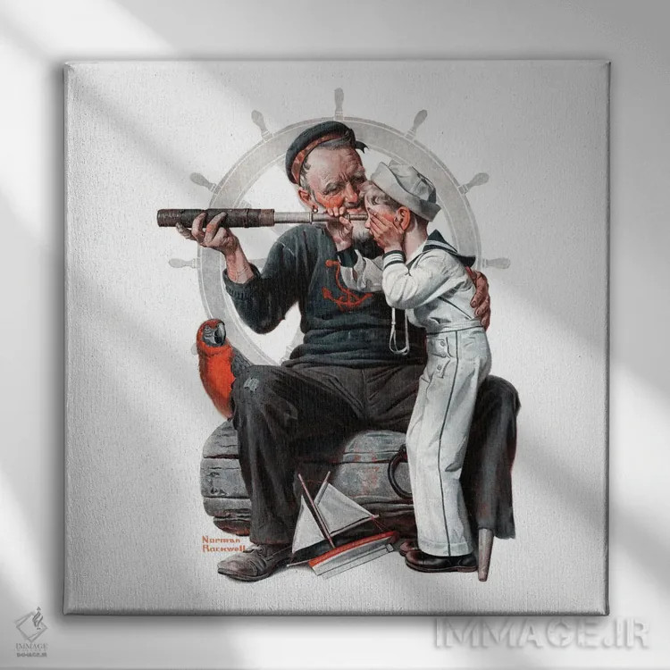 تابلو کلاسیک هدف گیری اثر نورمن راکول - نمای روبهرو روی دیوار
