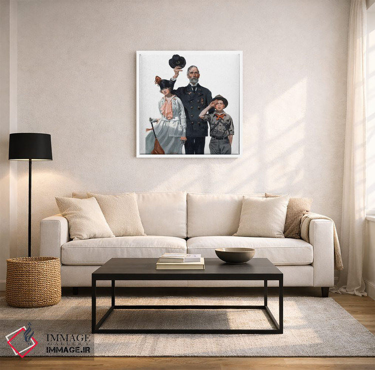 تابلو کلاسیک درود بر رنگ ها اثر نورمن راکول - D1W