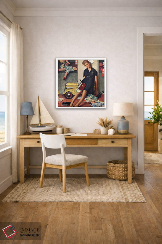 تابلو کلاسیک یار بابانوئل اثر نورمن راکول - D4W