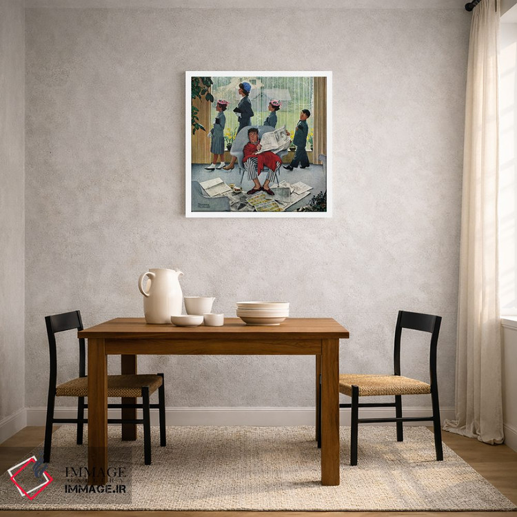 تابلو کلاسیک صبح یکشنبه اثر نورمن راکول - D2W
