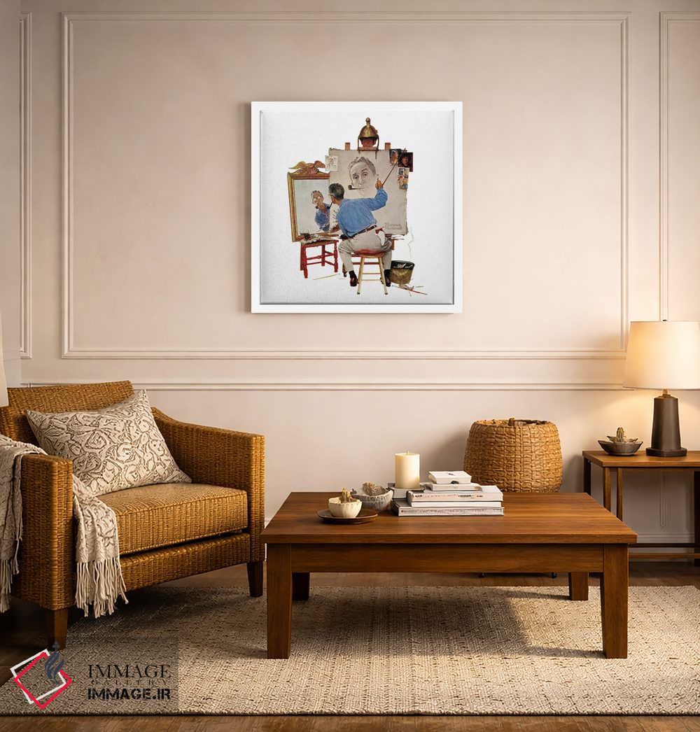 تابلو کلاسیک سه پرتره خودنگار اثر نورمن راکول - D5W