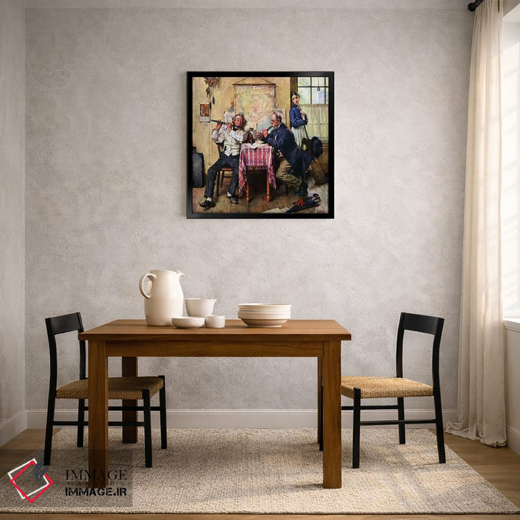 تابلو کلاسیک ترانه عاشقانه اثر نورمن راکول - D3B