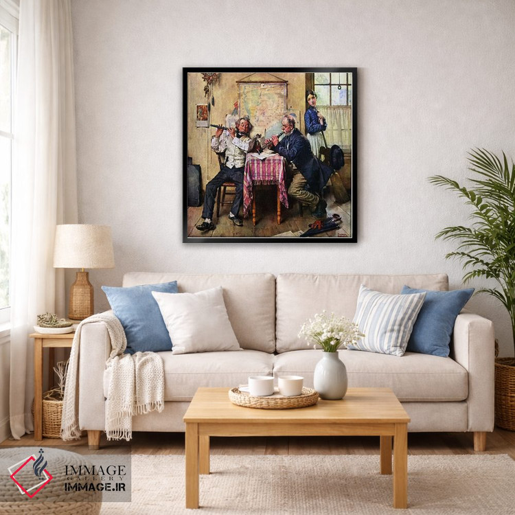 تابلو کلاسیک ترانه عاشقانه اثر نورمن راکول - D6B