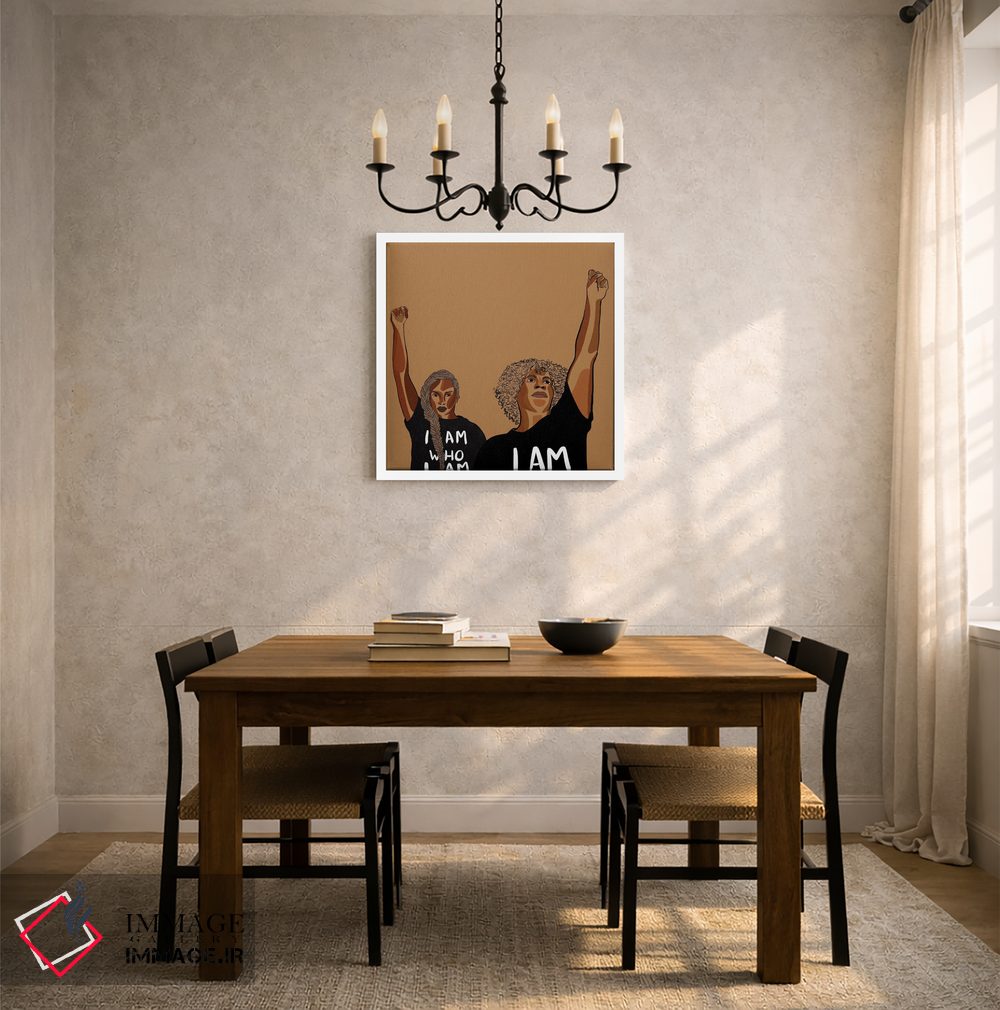 تابلو دکوراتیو من یک زن سیاه پوست هستم اثر نوئل آر ایکس - D4W