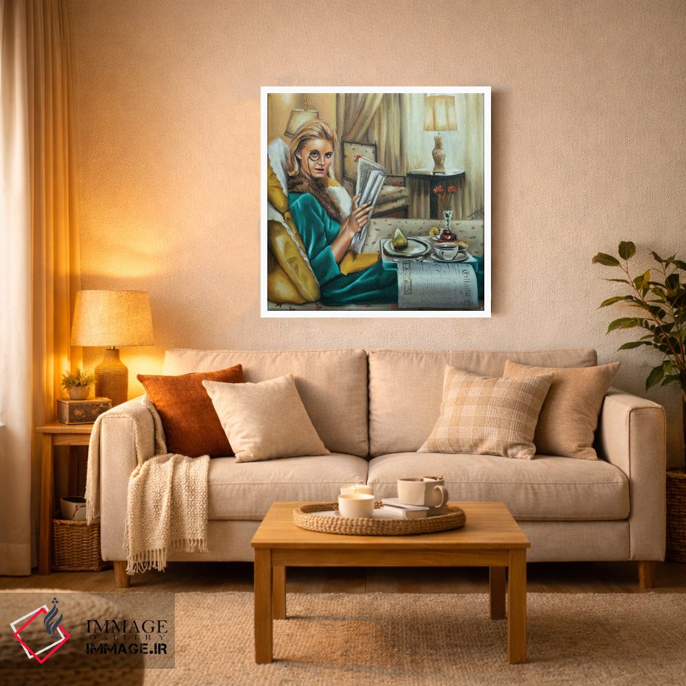تابلو دکوراتیو صبحانه در رختخواب اثر سلمی نصرالباور - D2W