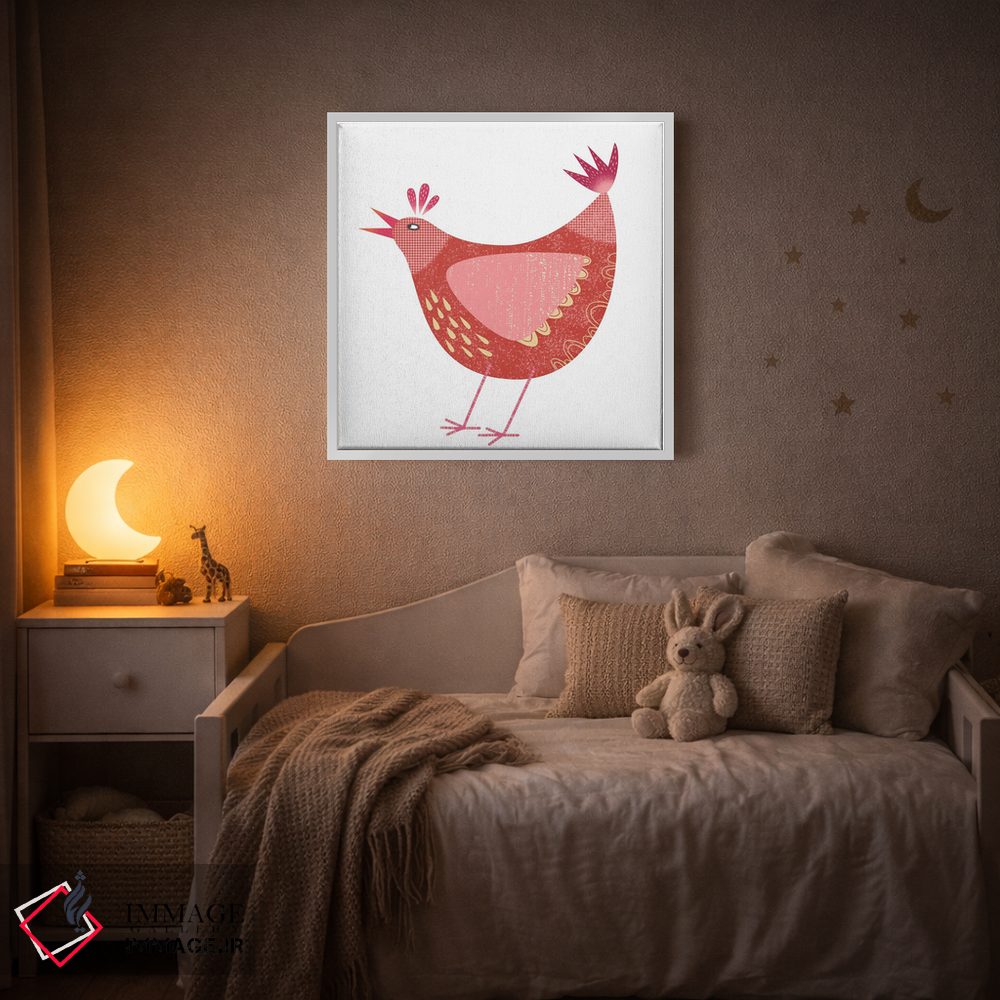 تابلو مینیمال مرغ اثر نیک اسکویرل - D2W
