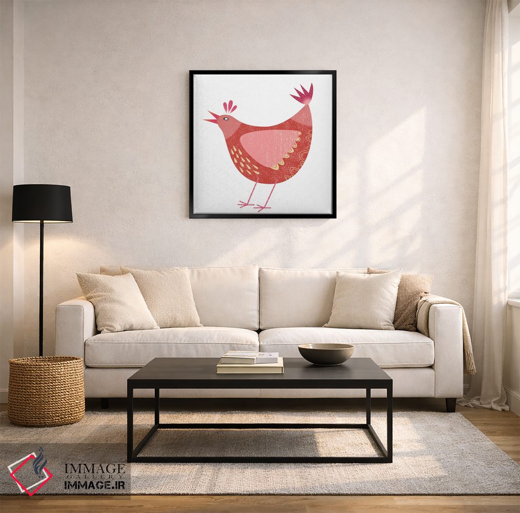 تابلو مینیمال مرغ اثر نیک اسکویرل - D3B