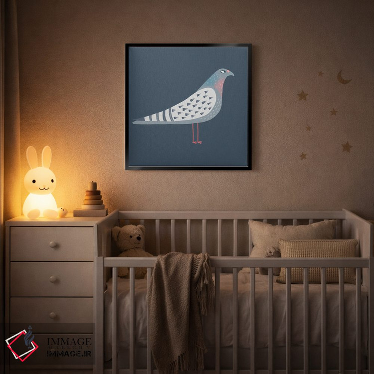 تابلو مینیمال کبوتر اثر نیک اسکویرل - D4B