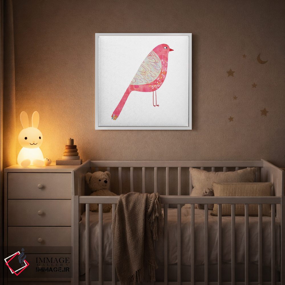 تابلو مینیمال پرنده طعنه زن اثر نیک اسکویرل - D3W