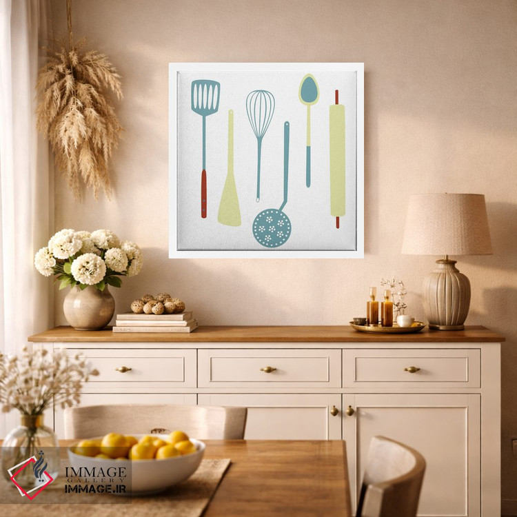 تابلو دکوراتیو ابزار آشپزخانه قدیمی اثر نیک اسکویرل - D1W