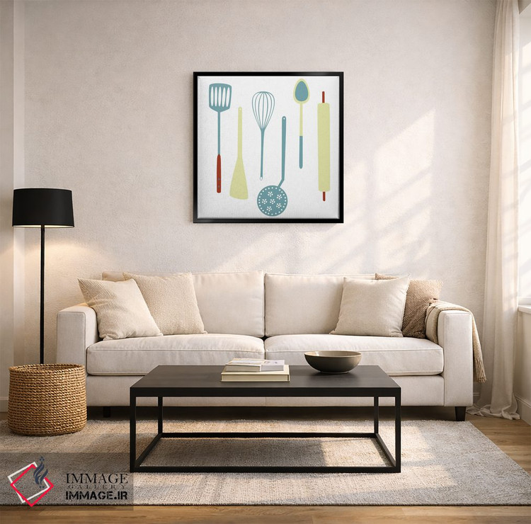 تابلو دکوراتیو ابزار آشپزخانه قدیمی اثر نیک اسکویرل - D3B