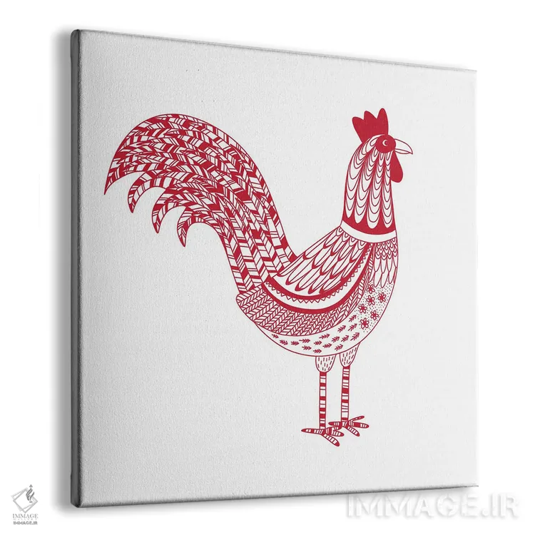 تابلو دکوراتیو باشکوه ترین خروس اثر نیک اسکویرل - نمای پرسپکتیو محصول