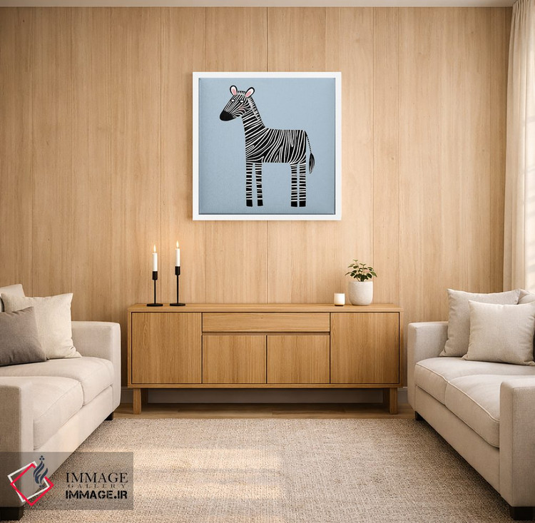 تابلو دکوراتیو گورخر اثر نیک اسکویرل - D2W