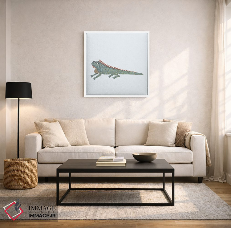 تابلو مینیمال ایگوانا اثر نیک اسکویرل - D2W