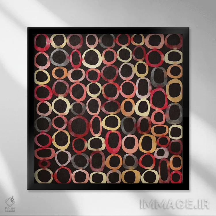 تابلو مینیمال اوه، تاریک است اثر نیک اسکویرل - نمای قابدار مشکی