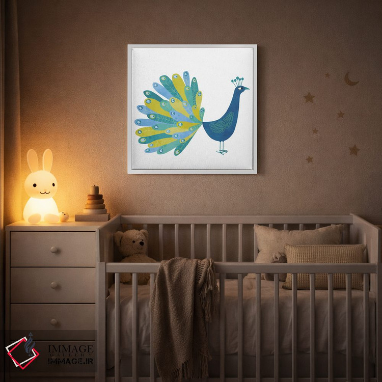 تابلو مینیمال طاووس اثر نیک اسکویرل - D3W