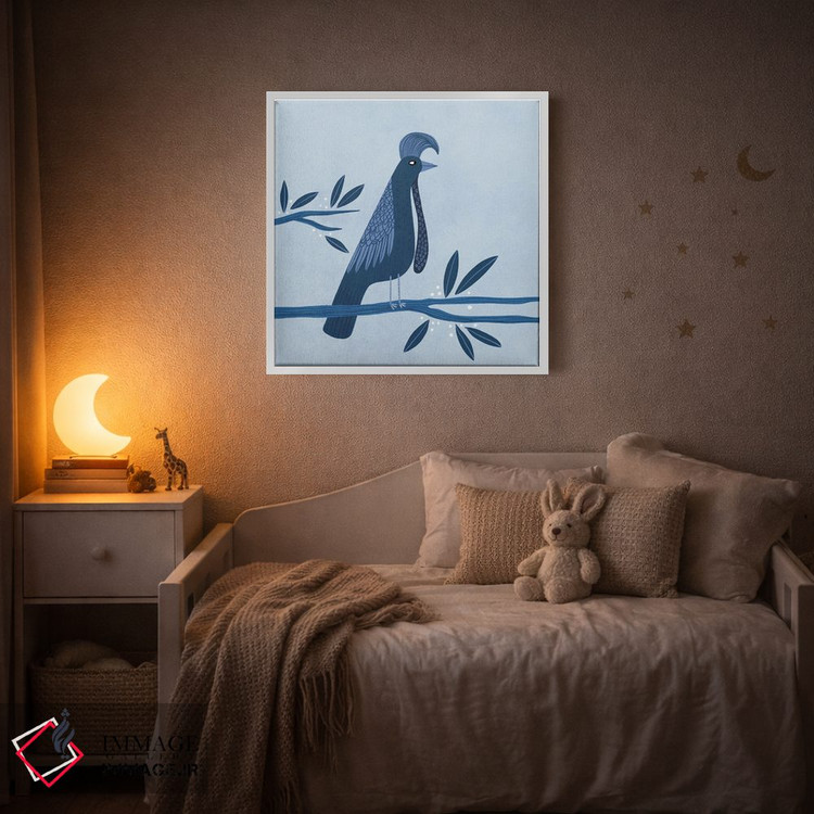 تابلو مینیمال پرنده چتری اثر نیک اسکویرل - D2W