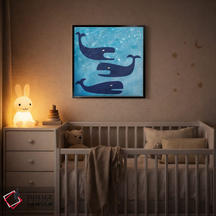 تابلو دکوراتیو نهنگ ها اثر نیک اسکویرل - D3B