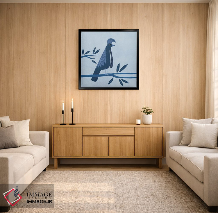 تابلو مینیمال پرنده چتری اثر نیک اسکویرل - D4B