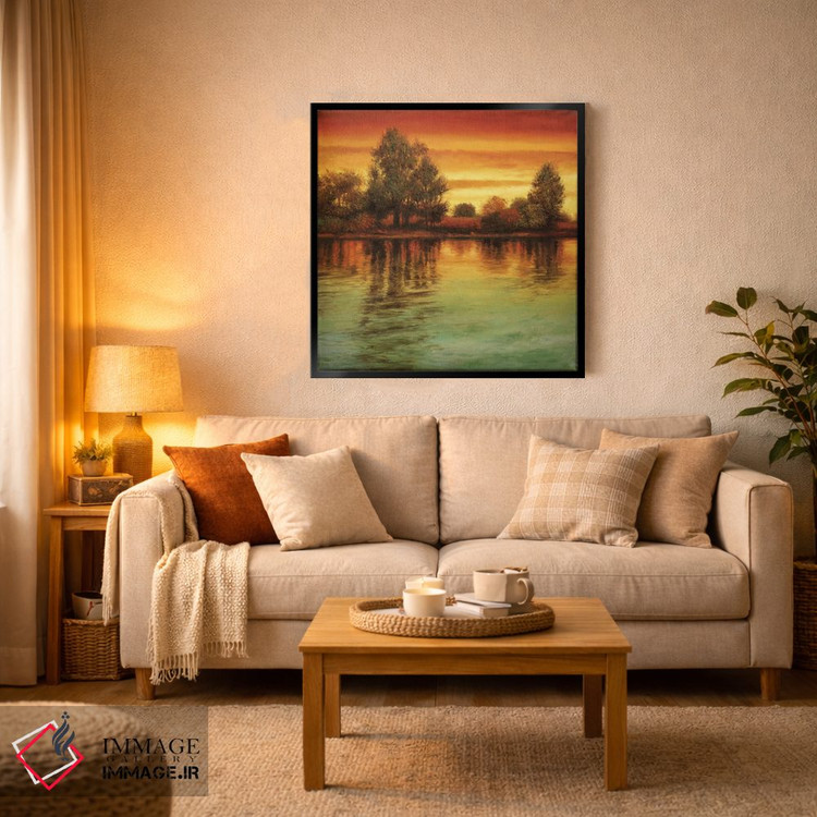 تابلو دکوراتیو غروب رودخانه ۱ اثر نیل توماس - D4B